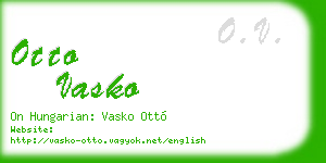 otto vasko business card