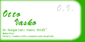 otto vasko business card